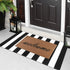 Seavish Black and White Striped Rug, 23.6" x 51.2" Indoor Outdoor Door Mat Welcome Mats for Front Door Layering Rug Front Porch Mat Rug Handmade Woven Rug Runner Farmhouse Rug Washable Throw Rugs