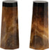 Creative Co-Op Resin, Horn Finish, Set of 2 Salt & Pepper Shaker, 3.5", Multi Color