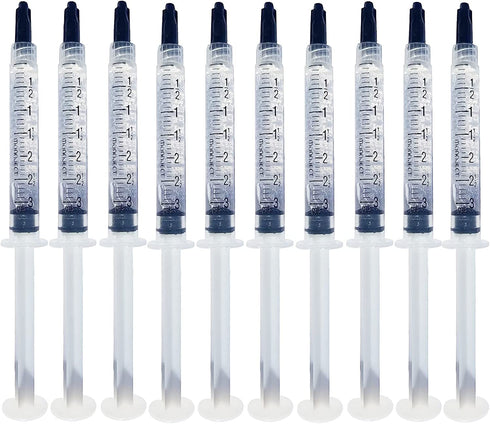 Bright White Smiles - Teeth Whitening Gel Refill Kit - 10 Tubes 44% Carbamide Peroxide Tooth Whitener Formula