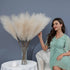 8 PCS Faux Pampas Grass Decor 38"/3.1FT Tall Fake Pompas Floral Large Artificial Pompous Grass Branches Plants for Floor Vase Filler Home Boho Decoration (Cream/Beige)