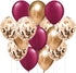 Burgundy Rose Gold Confetti Balloons of 15pcs for Burgundy Birthday Party Decorations Women/Rose Gold Latex Balloons for Maroon Rose Gold Wedding Party Background 2022 Graduation Decorations