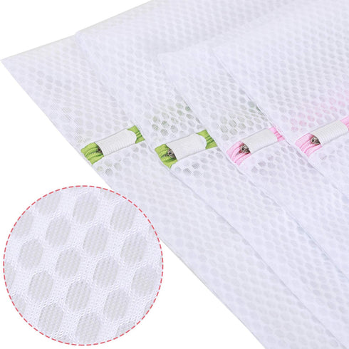 SPLF 4 Pack Extra Large Heavy Duty Mesh Laundry Bags, Durable Delicates Net Wash Bag for Bra Lingerie, Underwear, Socks, Sweaters and Garment, Travel Organization Washing Bag