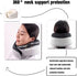 ZIUQAB Travel Pillow, Memory Foam Travel Neck Pillow with Velcro, 360-Degree Head Support with Storage Bag for Airplane, Car, Travel, Camping, Bus, Train