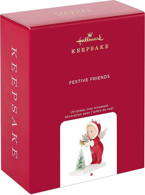 Hallmark Keepsake Christmas Ornament 2020, Festive Friends Pull-String Angel