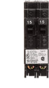 SIEMENS Q1515 Two 15-Amp Single Pole 120-Volt Circuit, use only Where Type QT Breakers are Allowed, Black
