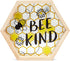 Farmlyn Creek Honey Bee Wall Decor, Bee Happy, Bee Kind, Bee Yourself (9.7 in, 3 Pack)