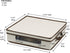 Household Essentials Natural 537 Vision Storage Box with Lid and Handles | Charger Plates and Platters Canvas with Brown Trim