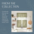 Elrene Home Fashions Cameron Linen Tier Curtains, 30" W x 24" L Each (Set of 2 Tiers), Sage Green