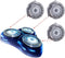 HQ8 Dual Precision Replacement Heads for Philips Norelco Shavers, Dual Blade Precision Cutting System, Made in Netherlands