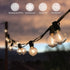 String Lights Outdoor LED Patio - 54 Ft Outside Hanging Waterproof Globe Edison Christmas Lighting 52 Bulb for Porch Cafe Backyard Bistro Party Warm White