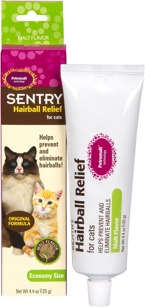 Sentry Hairball Relief for Cats,Malt Flavor,4.4 Ounces