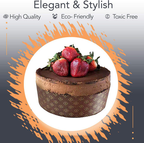 Round Paper Baking Cake Pan, Disposable Baking Mold 12ct, Round Pan, All Natural Recyclable, Microwave Oven & Freezer Safe, Perfect for Muffins or Snacks (8-5/8" x 2-3/4")