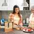 Magnetic Knife Block -- CTSZOOM Wooden Magnetic Holder Rack Magnetic Stands with Double Sided Strong Enhanced Magnets Multifunctional Storage Knife Holder