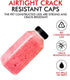 Stock Your Home 12-Ounce Bottles with Black Caps (12 Pack) - BPA-Free Plastic Bottles with Tamper Proof Caps - Leak Resistant & Reusable - Bottles for Juice