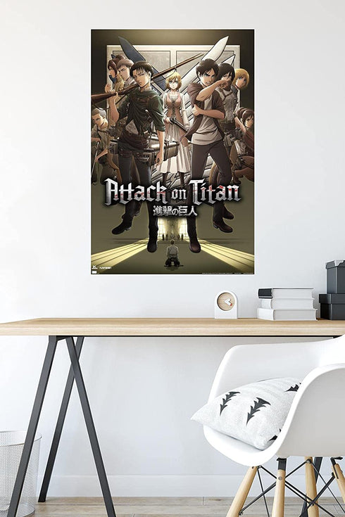 Trends International Attack on Titan: Season 3-Group Wall Poster, 22.375" x 34", Unframed Version