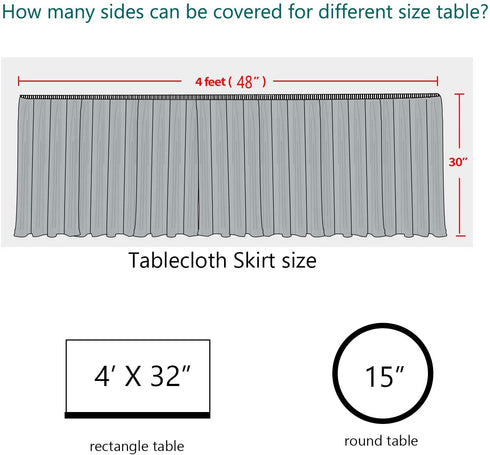 PartyDelight 6ft Rose Gold Sequin Table Skirt for Round/Rectangle/Square Table for Birthday Party Wedding Christmas.