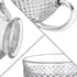 Lawei Set of 4 Glass Jumbo Mugs, 15 Oz Glass Coffee Mug with Handle Glass Cereal Cup Wide Mouth Mug for Coffee, Tea, Soup, Cereal, Ice Cream