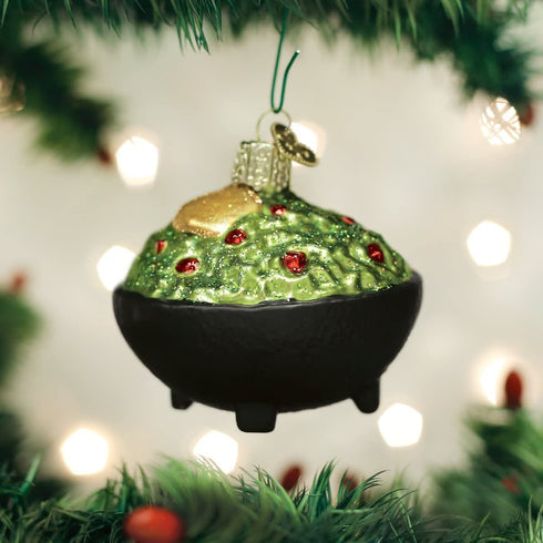 Old World Christmas Ornaments: Avocado Guacamole Glass Blown Ornaments for Christmas Tree