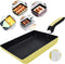 Tamagoyaki Japanese Omelette Pan/Egg Pan - Non-stick Coating - Rectangle Frying Pan Mini Frying Pan (Yellow)