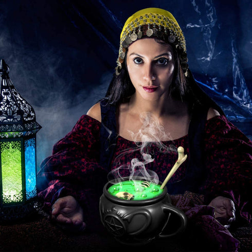 Hemoton Witch Cauldron Mug 3D Novelty Mug Gothic Tea Cup Porcelain Witch Coffee Mug Witchcraft Supplies/Novelty Halloween Christmas Gifts/Goth Cosplay Supplies