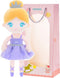 Gloveleya Baby Doll Girl Gift Ballerina Plush Soft Doll Light Purple 13 Inch with Gift Box…