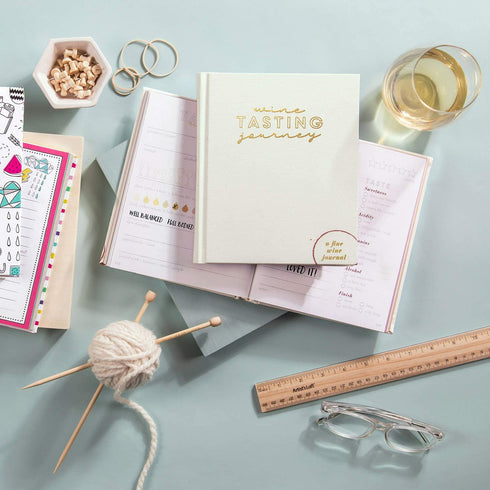 C.R. Gibson White"Wine Tasting Journey" Guided Journal, 6.5'' W x 8'' L, 200 Pages