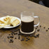 HORLIMER 10 oz Glass Coffee Mugs Set of 6, Clear Coffee Cup with Handle for Tea Cappuccino Latte Milk Juice Hot Beverages