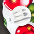 VVA Round Christmas Tablecloth - New Year Colorful Xmas Balls Snowflake Baubles Ornaments Circle Tablecloths Christmas Table Cloth Winter Season - for Gatherings Christmas Holiday Dinner Party 50 Inch
