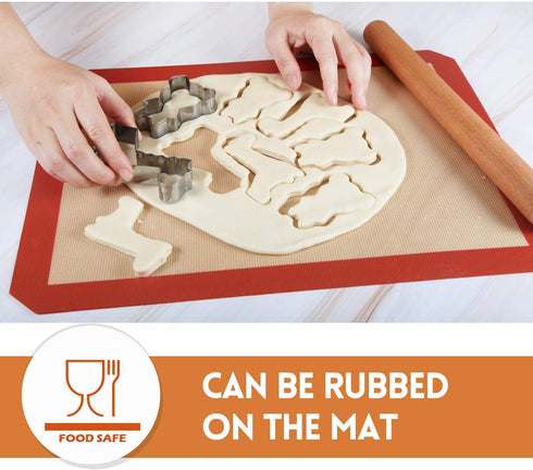 STATINT Non-Stick Silicone Baking Mat, Food Safe - Pack of 4