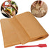 Parchment Paper, 300 PCS Parchment Paper Sheet 12—16 Inch, YULEER Unbleached Parchment Paper with a Silicone Brush, Suitable for Baking, Cooking, Steaming, Air Fryer, Grilling, Roasting, Cookies