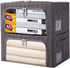 Foldable Clothes Storage Bins 2 Pack,Stackable Metal Frame Closet Storage Box, Oxford Fabric Container Organizer with Clear Windows&Sturdy Carry Handles for Bedding,Clothing(22L,Grey)