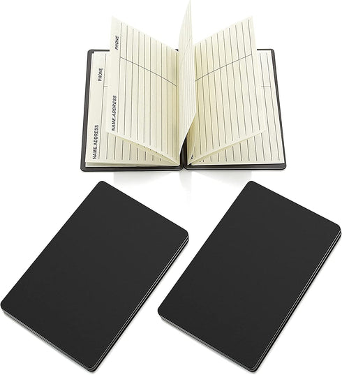 AppleTofu Magnetic Address Book - Wallet Size Address Book - Credit Card Size Address Book - Pocket Address Book for Men, 21 Pages, 9 Lines - Keep Contact Info Handy at All Times - Set of 2