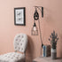 Rustic State Vintage Rustic Industrial Look Medium Wheel Farm Pulley for Custom Make Wall Pendant Lamps Frosty Black