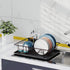 Dish Drying Rack, GSlife Small Dish Rack with Tray Compact Dish Drainer for Kitchen Counter Cabinet ,Bronze