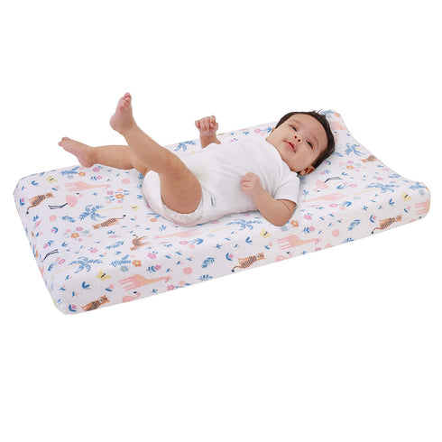 Carter's Pink Tropical Super Soft Changing Pad Cover, Pink, Green, Yellow, Orange