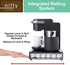 nifty SOLUTIONS Capacity Nifty Rolling Mini Black Finish, Compatible with K-Cups, 24 Pod Pack Holder, Compact Under Coffee Pot Storage Drawer, Slim Home Kitchen Counter Organizer