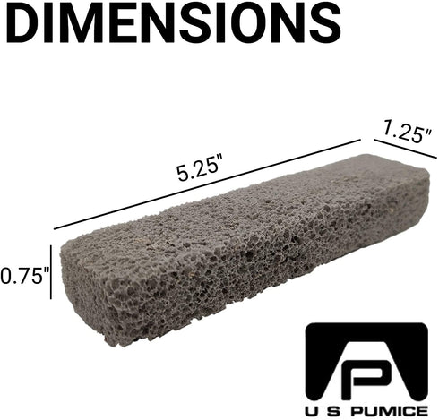 Pumie Scouring Stick, 6 Pack, By US Pumice, Each Pumice Stick Measures 5.75x1.25x0.75 inches, Heavy Duty (6)