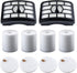 Replacement Filters for Shark Rotator Pro Lift-Away NV500, NV501, NV502, NV503, NV505, NV510, NV520, NV552, UV560, Compared to Part # XFF500 & XHF500 (2 Post Filters + 4 Foam & Felt Filters)