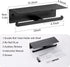 Toilet Paper Holder with Shelf,DUFU Double Toilet Paper Holder with Shelf for Bathroom, Anti-Rust Aluminum Self-Adhesive No Drill or Wall-Mounted with Screws for Bathroom (Matte Black)
