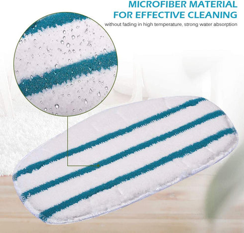 KEEPOW 8 Pack Microfibre Steam Mop Pads Compatible PurSteam ThermaPro 10-in-1