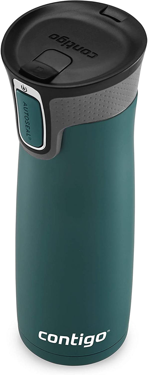 Contigo AUTOSEAL West Loop Vacuum-Insulated Stainless Steel Travel Mug, 20 oz, Chard