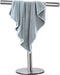 Modern Portable Hand Towel Holder Stand for Bathroom Stainless Steel countertop Towel Rack Stand Brushed Matte Black Free Standing Towel Bar Rack for Kitchen Toilet (Brushed, Stand)