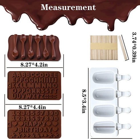 Chocolate Molds Heart Molds Set, Breakable Heart Mold 8.7inch Diamond Heart Mousse Cake Silicone Smash Molds for Baking for Valentine's Day, Birthdays, Mother's Day, Father's Day, Party (White, 62pcs)