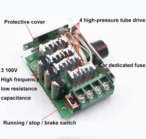RioRand 7-70V PWM DC Motor Speed Controller Switch 30A