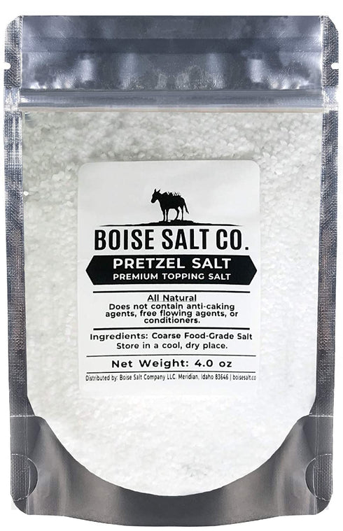 Boise Salt Co. Pretzel Salt – 4 Ounce Resealable Standup Pouch (4 oz)