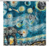Necky Jennifer Starry Night Attack of Clones Thick Heavy Waterproof Fabric Shower Curtain 12 Holes for Bathroom Decor - 66x72 Inches