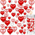 Juinte 2120 Pieces Valentine's Day Vase Filler Wedding Decoration Heart Pearl Red Pink Heart Pearls Water Gels Beads Floating Candles Centerpiece for Valentine Wedding Home Dinning Table Party Decor