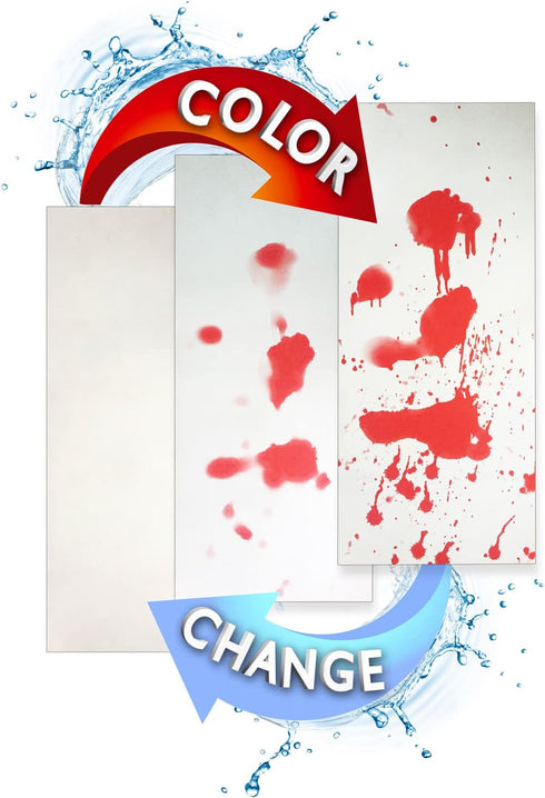 Bloody Bath Mat - The Original Color Changing Sheet That Turns Red When Wet Gag Gifts for Adults Men Women - Footprints Disappear Like Magic Novelty Prank Gifts