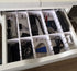 Deep Drawer Dividers Organizer 42cm, HGYZE Connectable Separators 9cm Customizable Insert for Dresser Bedroom Office Kitchen Storage, Strong Foam Cuttable Partition, 8pcs Organizador de Cajones, White