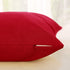 Deconovo Soft Cushion Covers - Faux Linen Blank, Pillow Covers/Throw Pillow Cases for Sofa & Couch (Red, 20x20 in, Set of 4, No Insert)